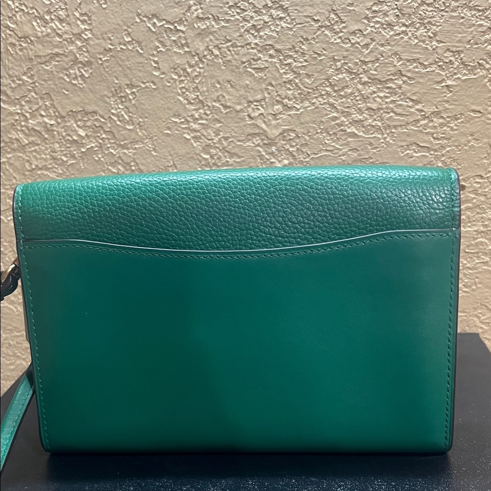 Coach Emerald Green Leather TABBY Crossbody with Signature C Clasp- Pristine.  💚 - Picture 2 of 7